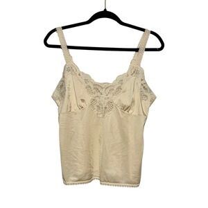 Vintage Y2K Babydoll Coquette Lace Satin Cami Women Size S Fairy Grunge Intimate